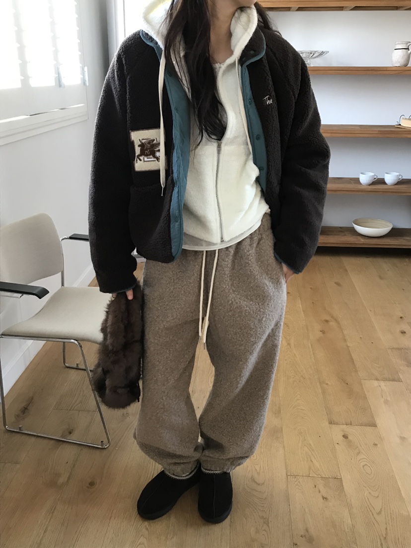 ESCHER東大門㊣直郵女裝新款推薦真品時尚職業休閑休閑褲抓絨ESCHER休閑褲