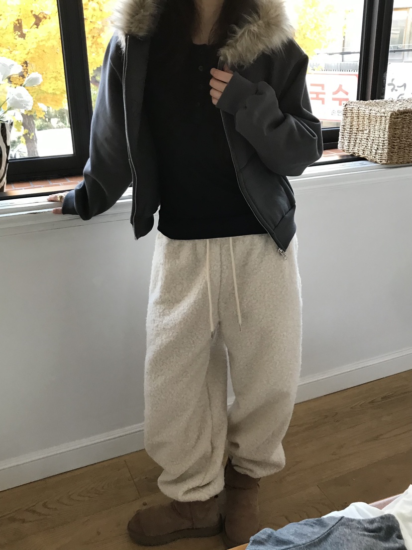 ESCHER東大門㊣直郵女裝新款推薦真品時尚職業休閑休閑褲抓絨ESCHER休閑褲