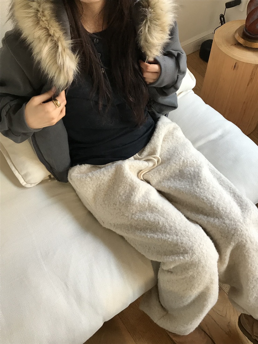 ESCHER東大門㊣直郵女裝新款推薦真品時尚職業休閑休閑褲抓絨ESCHER休閑褲