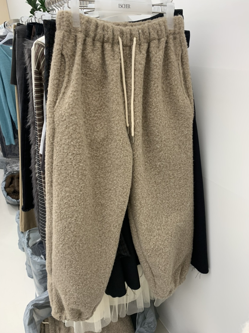 ESCHER東大門㊣直郵女裝新款推薦真品時尚職業休閑休閑褲抓絨ESCHER休閑褲圖色2