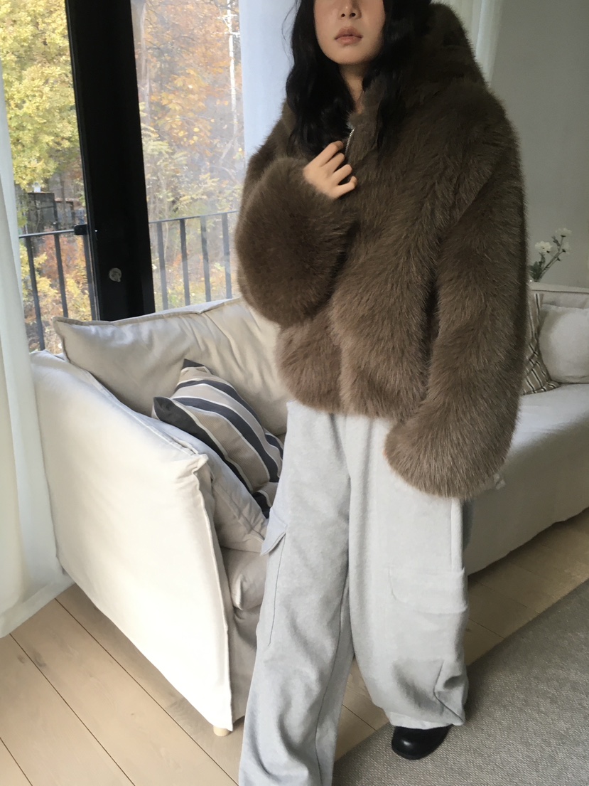 CEDARWOOD東大門㊣直郵女裝新款時尚25秋冬休閑推薦夾克皮草CEDAR WOOD夾克圖色2