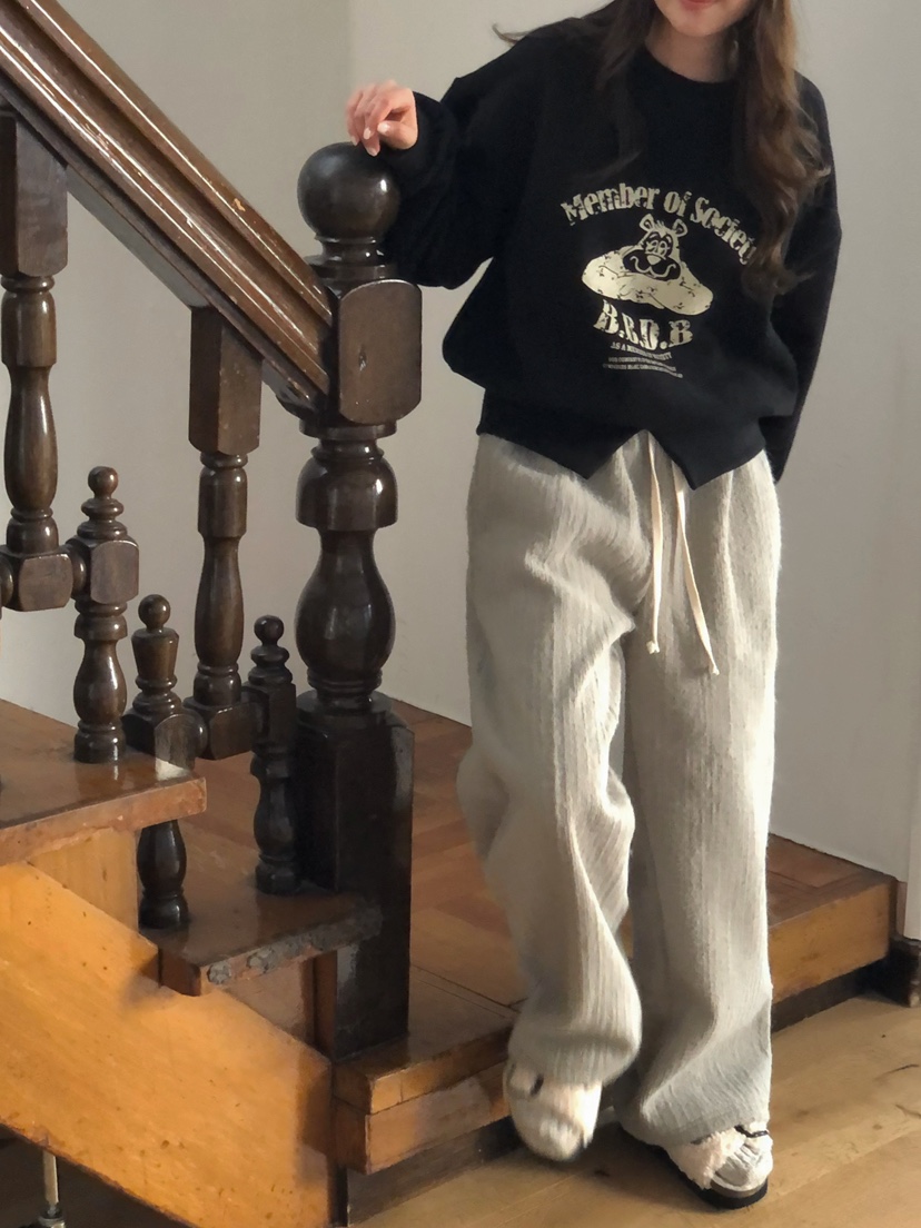 ONDO-P東大門㊣代購女士新品職業推薦休閑25秋冬休閑褲羊毛ONDO-P休閑褲