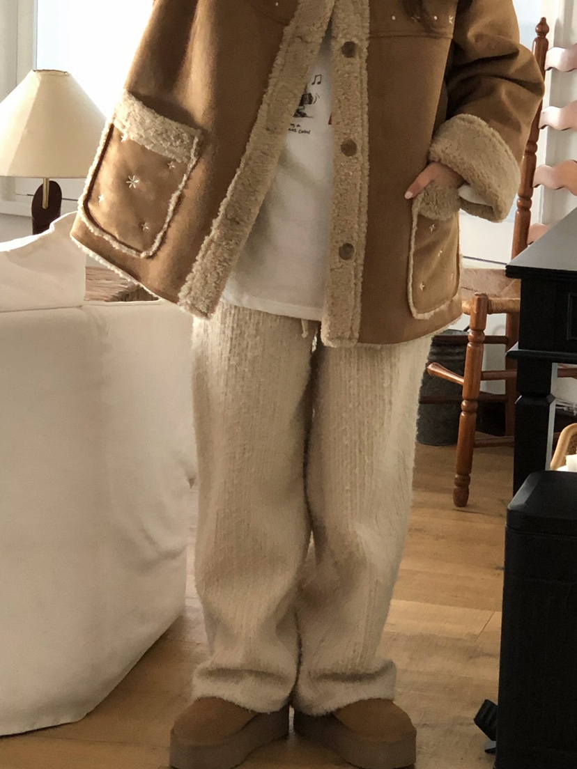 ONDO-P東大門㊣代購女士新品職業推薦休閑25秋冬休閑褲羊毛ONDO-P休閑褲圖色3