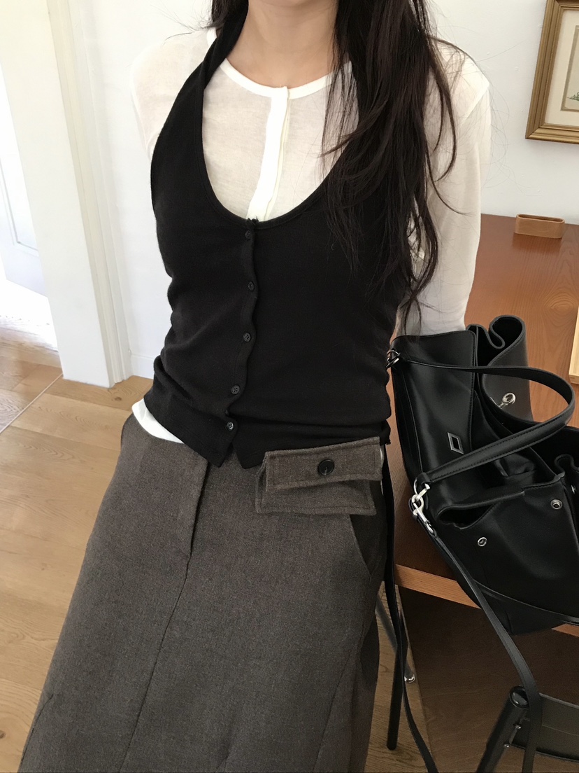 ESCHER東大門㊣實拍女裝新品推薦熱賣時尚吊帶背心不含內搭ESCHER吊帶/背心