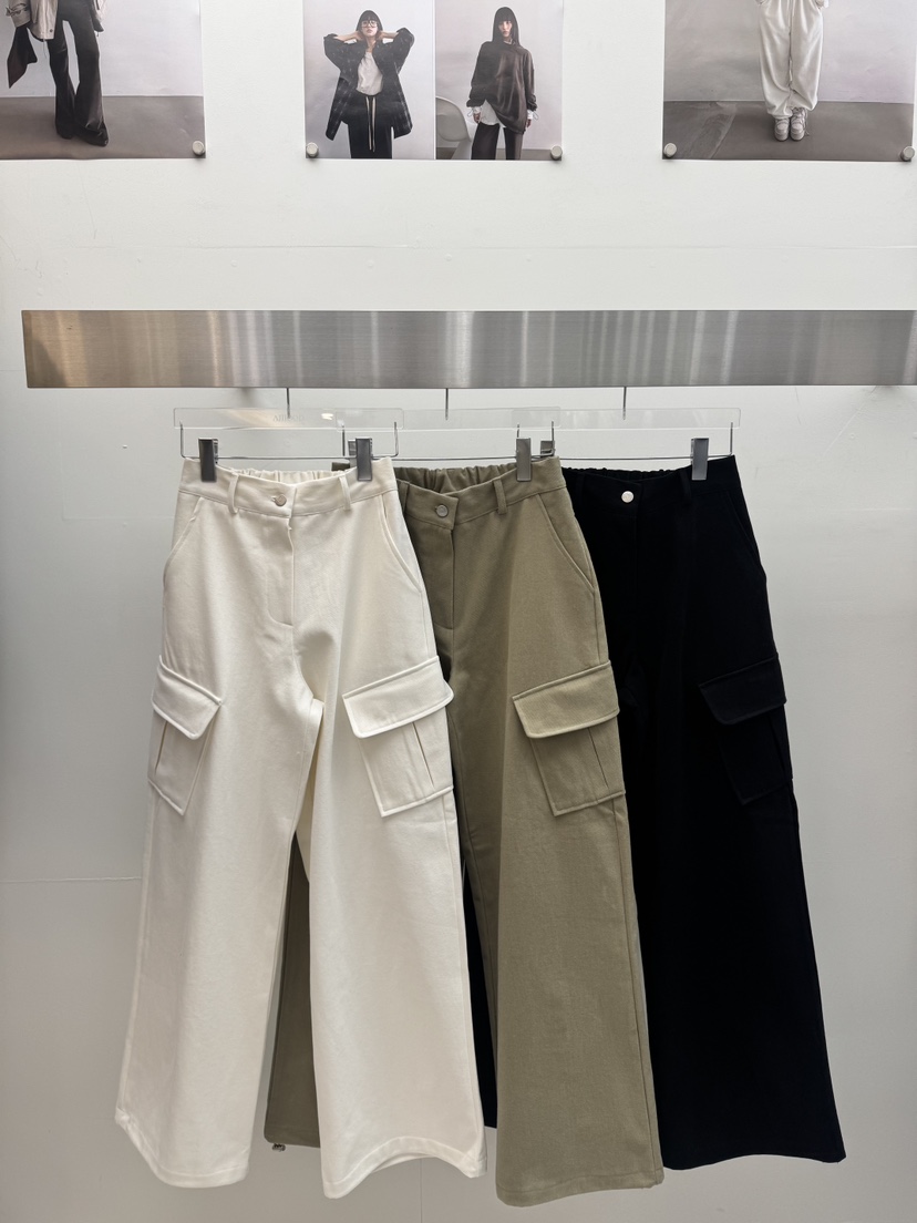 AMOOD東大門㊣實拍女裝新品人氣職業推薦真品休閑休閑褲口袋AMOOD休閑褲