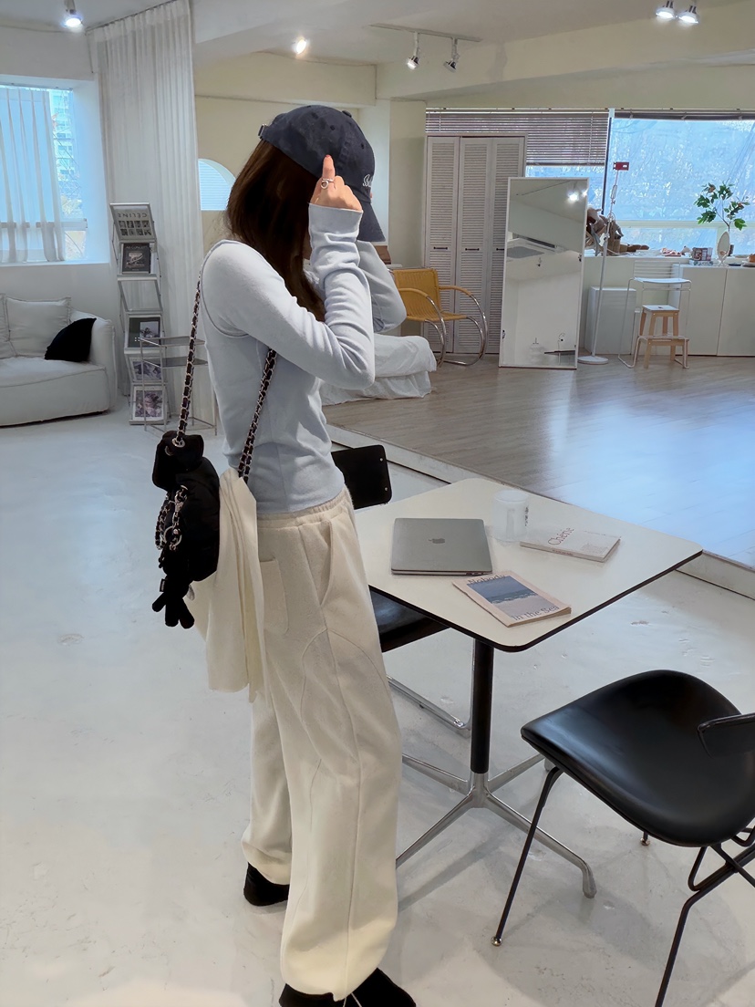 GLITTER韓國直郵㊣女士新品時尚25秋冬熱賣推薦職業休閑休閑褲GLITTER休閑褲