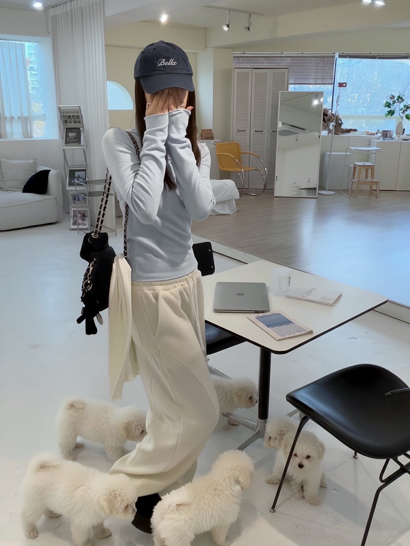 GLITTER韓國直郵㊣女士新品時尚25秋冬熱賣推薦職業休閑休閑褲GLITTER休閑褲