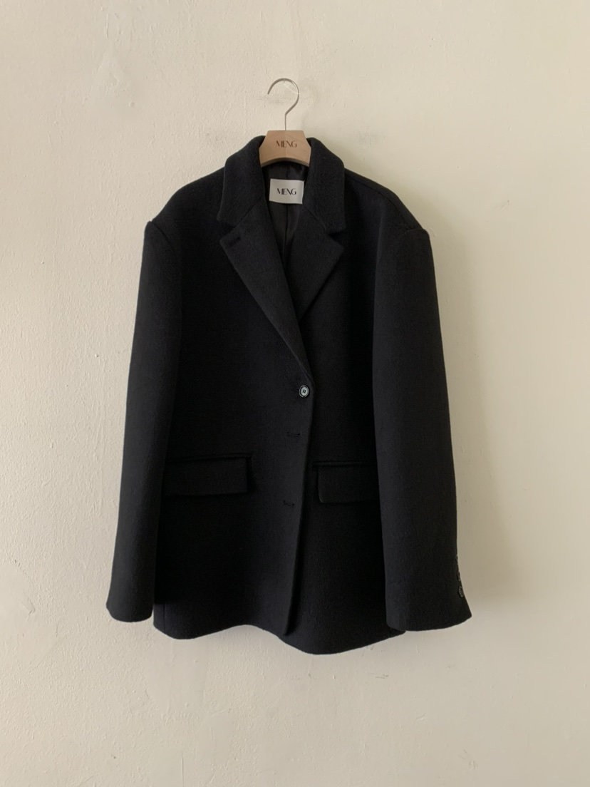 MENG東大門㊣代購女裝新款推薦熱賣人氣25秋冬職業夾克羊毛MENG夾克圖色2