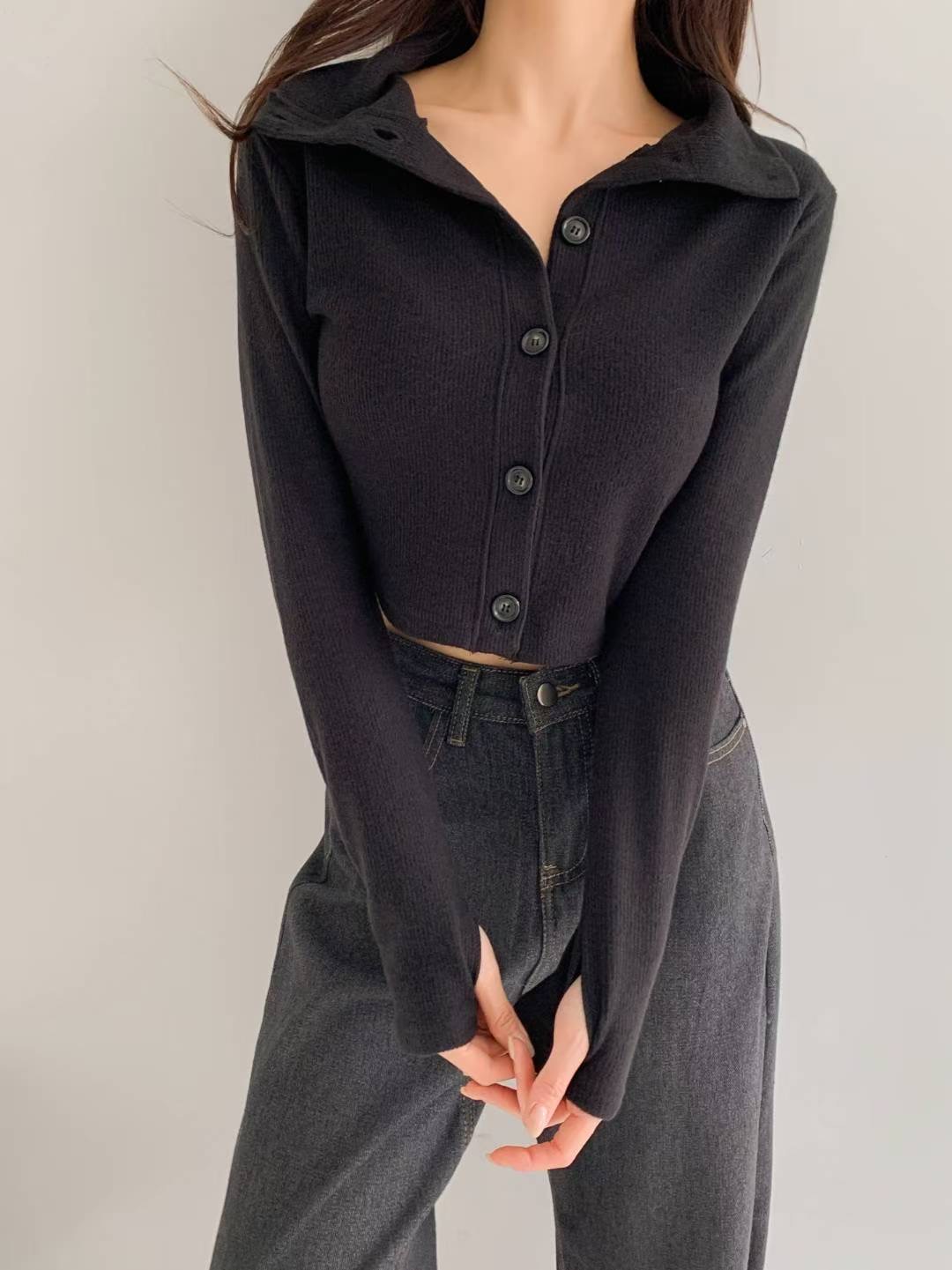 JOY-조이-T東大門㊣實拍女裝新品真品推薦熱賣長袖T恤開衫JOY-조이-T長袖T恤圖色4