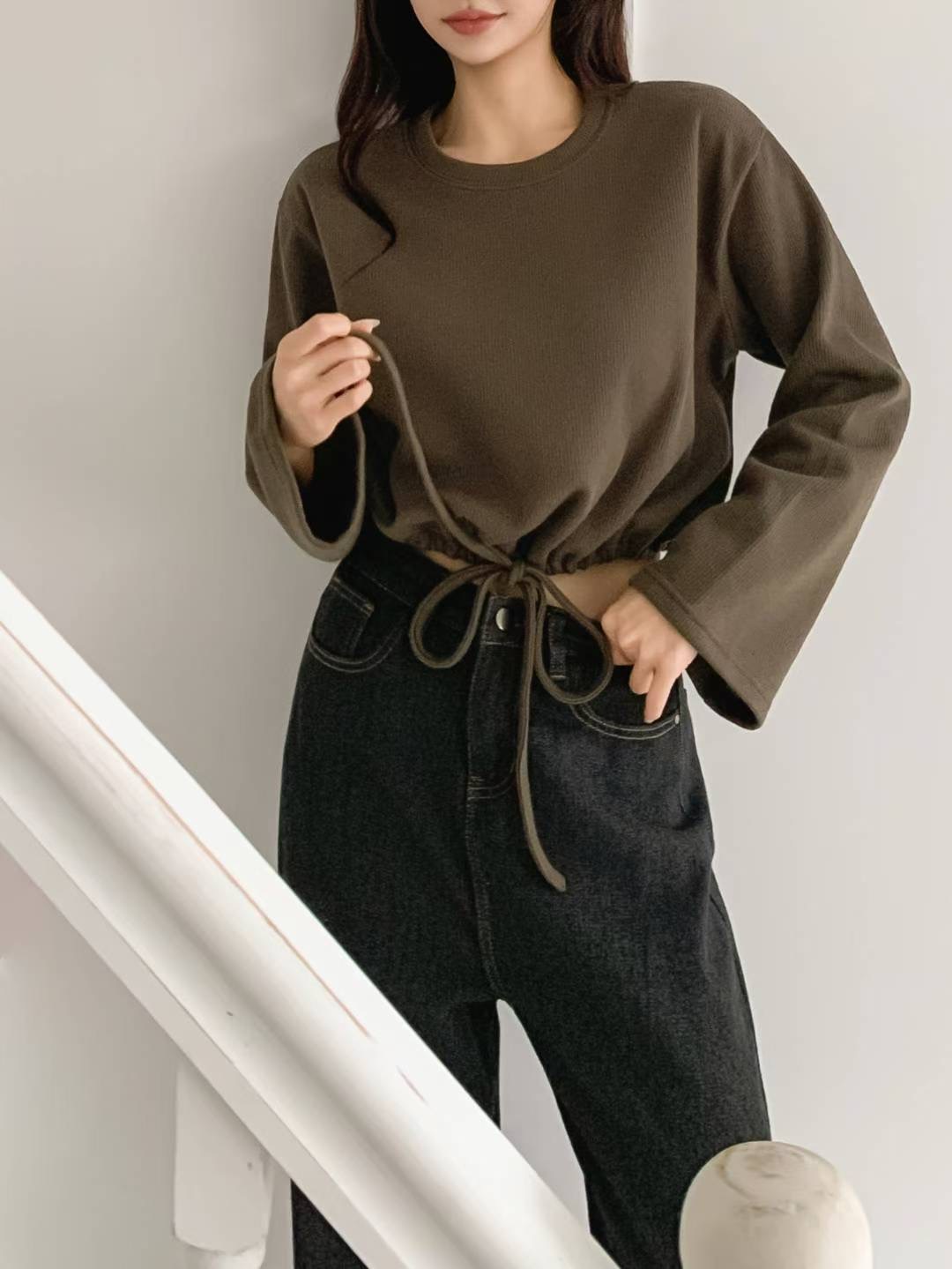 JOY-조이-T韓國直郵㊣女士新品真品推薦時尚休閑人氣長袖T恤JOY-조이-T長袖T恤圖色1