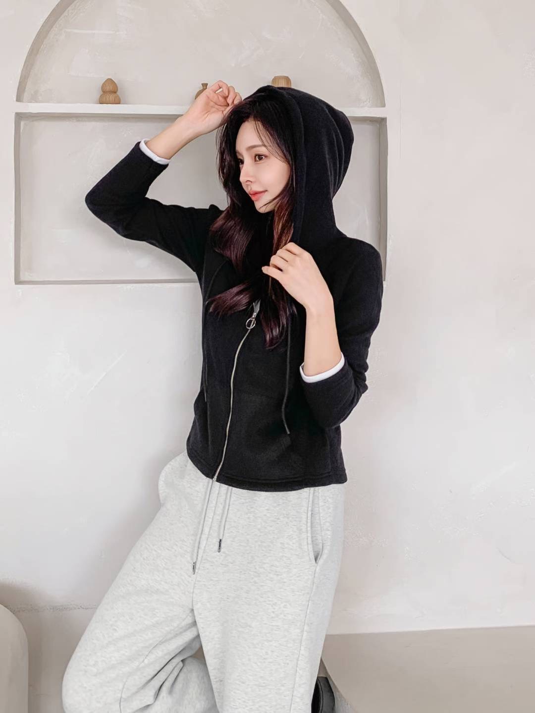 JOY-조이-T韓國代購㊣女裝新品真品人氣夾克連帽衫拉鏈柔軟JOY-조이-T夾克