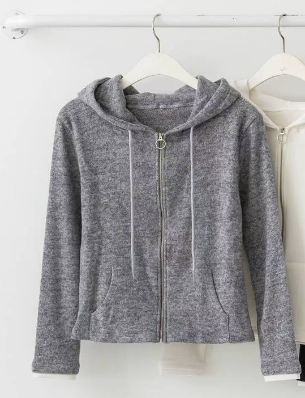 JOY-조이-T韓國代購㊣女裝新品真品人氣夾克連帽衫拉鏈柔軟JOY-조이-T夾克圖色1