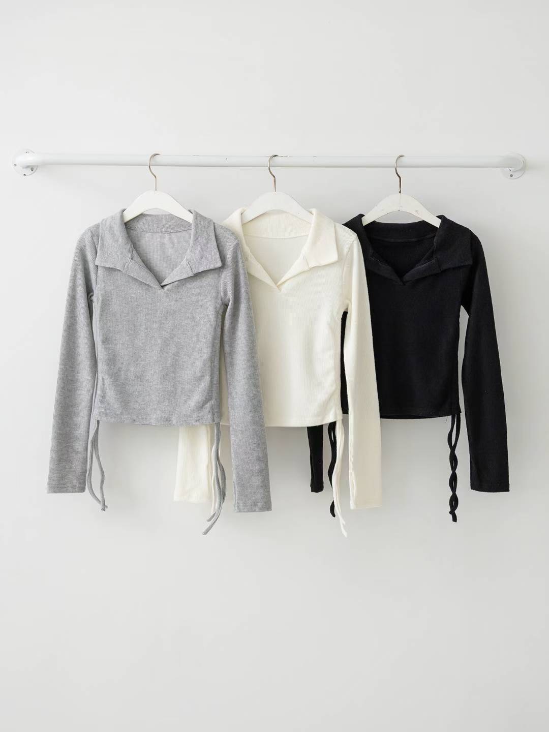 JOY-조이-T東大門㊣直郵女裝新款職業時尚真品休閑長袖T恤JOY-조이-T長袖T恤圖色3左三色