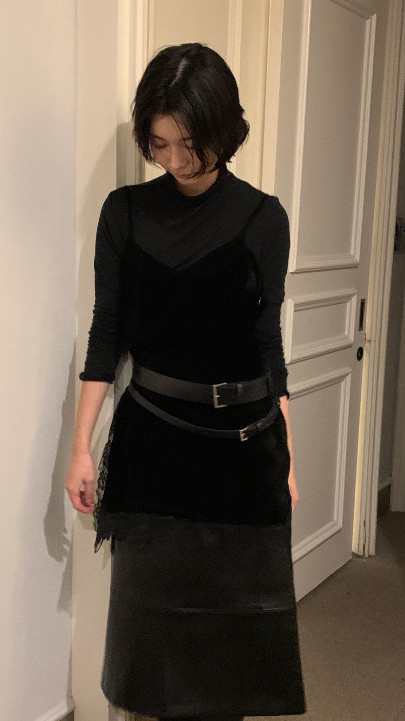 OVER RICH東大門㊣實拍女裝新品推薦25秋冬吊帶背心天鵝絨蕾絲OVER RICH吊帶/背心