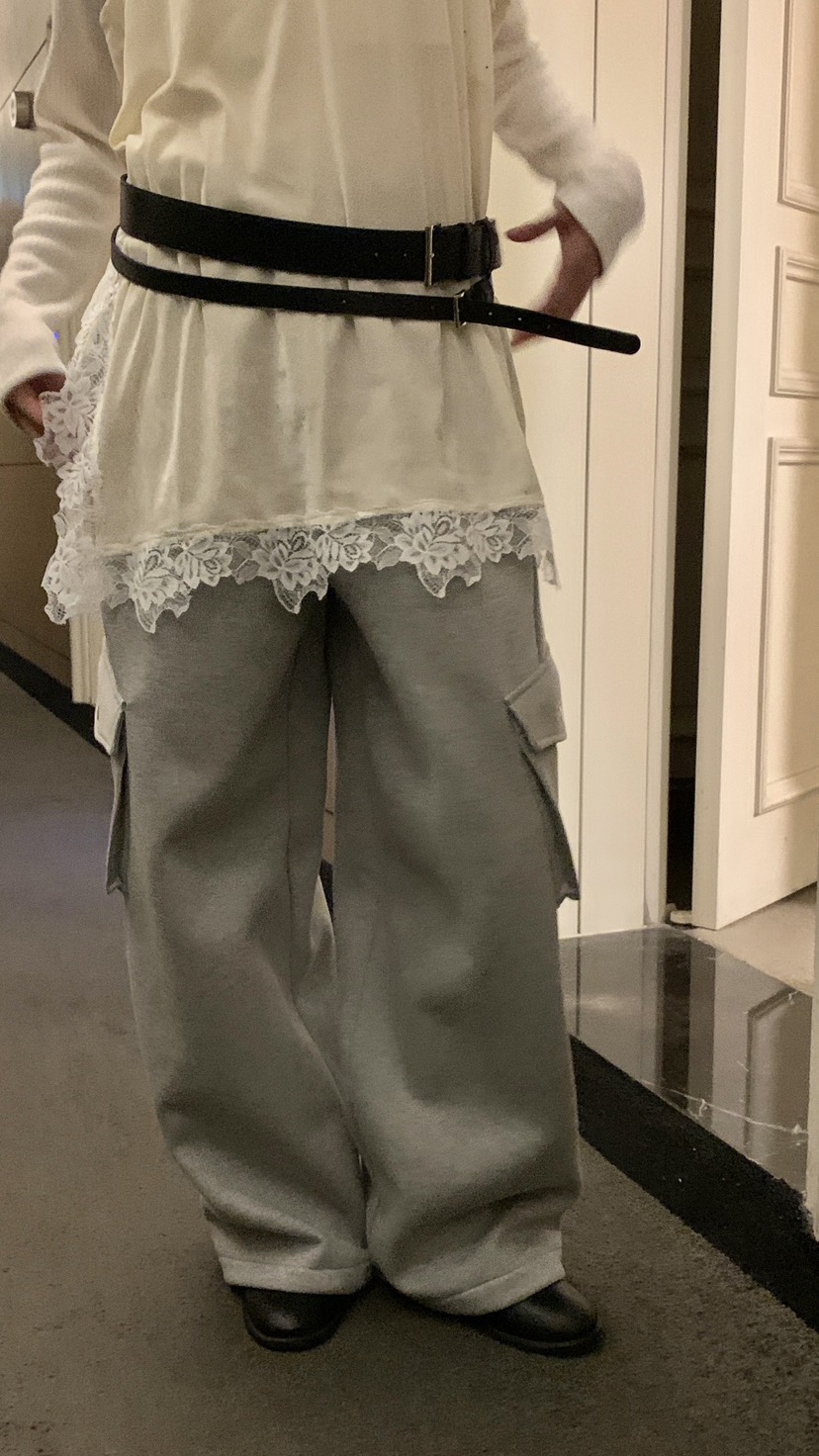 OVER RICH韓國代購㊣女裝新品真品職業時尚25秋冬休閑休閑褲OVER RICH休閑褲