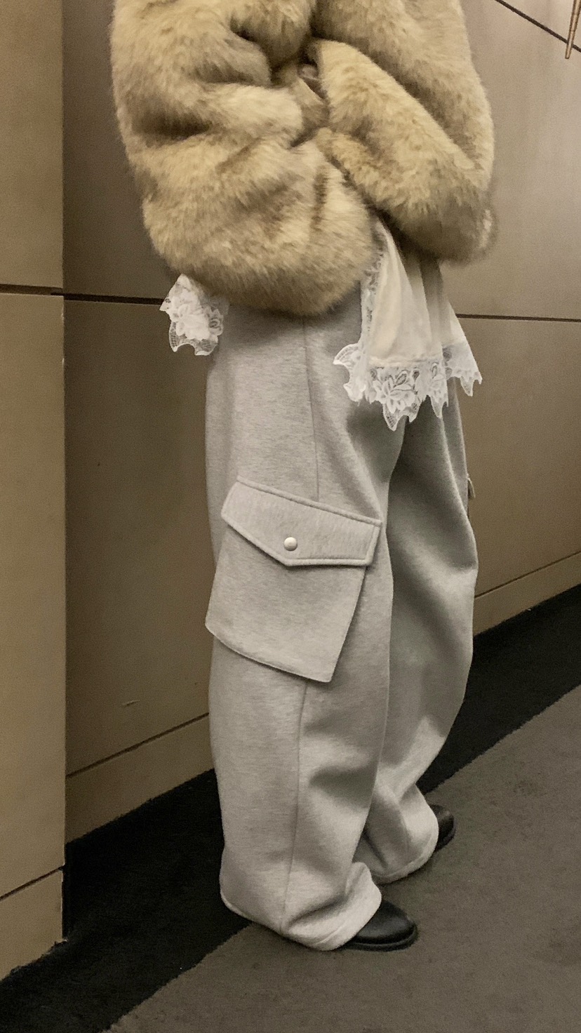 OVER RICH韓國代購㊣女裝新品真品職業時尚25秋冬休閑休閑褲OVER RICH休閑褲