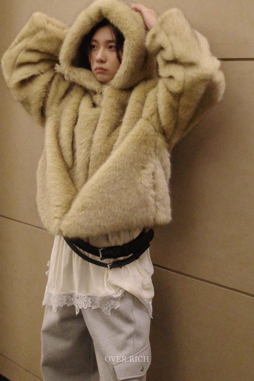 OVER RICH韓國代購㊣女裝新款職業休閑25秋冬真品短款大衣OVER RICH短款大衣