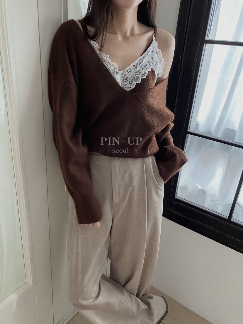 PIN-UP東大門㊣代購女士新品推薦人氣職業時尚真品25秋冬針織衫PIN-UP針織衫