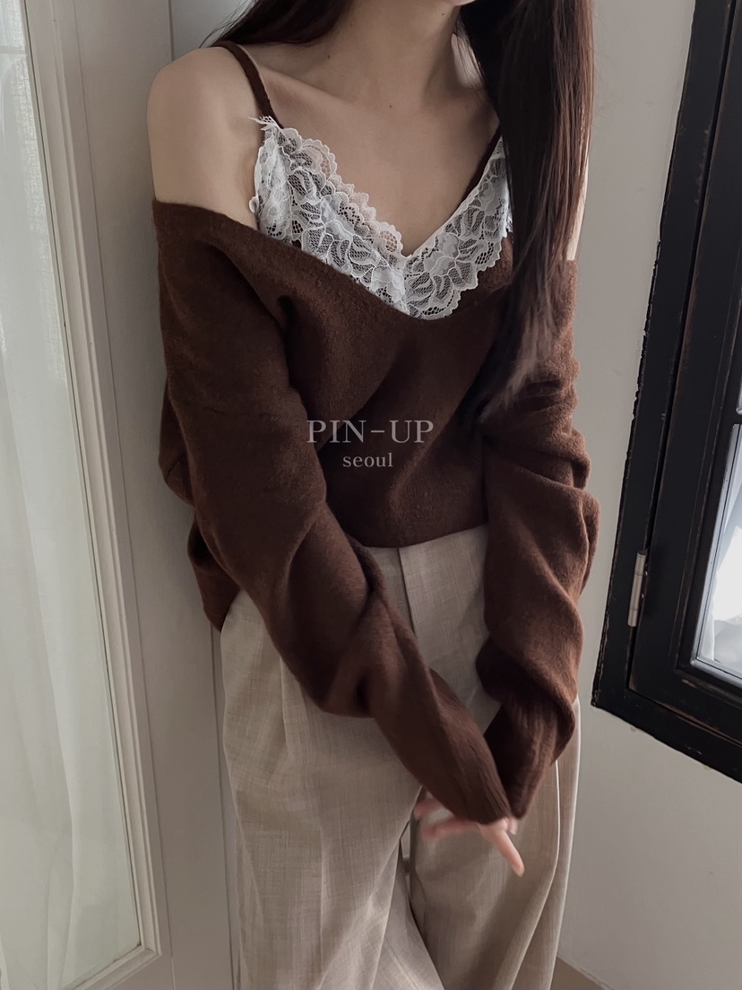 PIN-UP東大門㊣代購女士新品推薦人氣職業時尚真品25秋冬針織衫PIN-UP針織衫