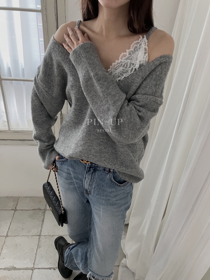 PIN-UP東大門㊣代購女士新品推薦人氣職業時尚真品25秋冬針織衫PIN-UP針織衫