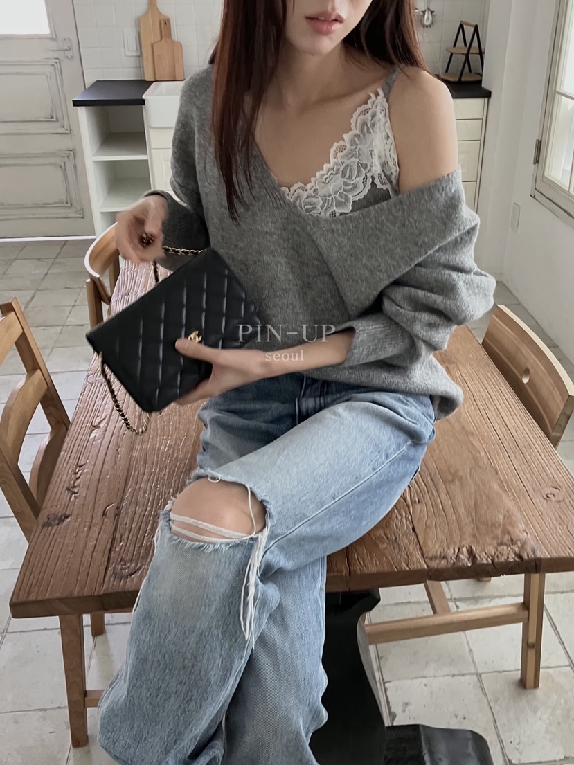 PIN-UP東大門㊣代購女士新品推薦人氣職業時尚真品25秋冬針織衫PIN-UP針織衫