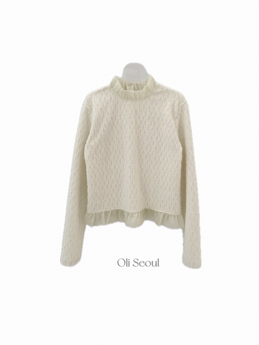 OLI SEOUL東大門㊣代購女士新款時尚25秋冬熱賣真品職業毛衣OLI SEOUL毛衣圖色1