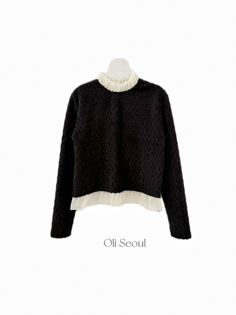 OLI SEOUL東大門㊣代購女士新款時尚25秋冬熱賣真品職業毛衣OLI SEOUL毛衣圖色2