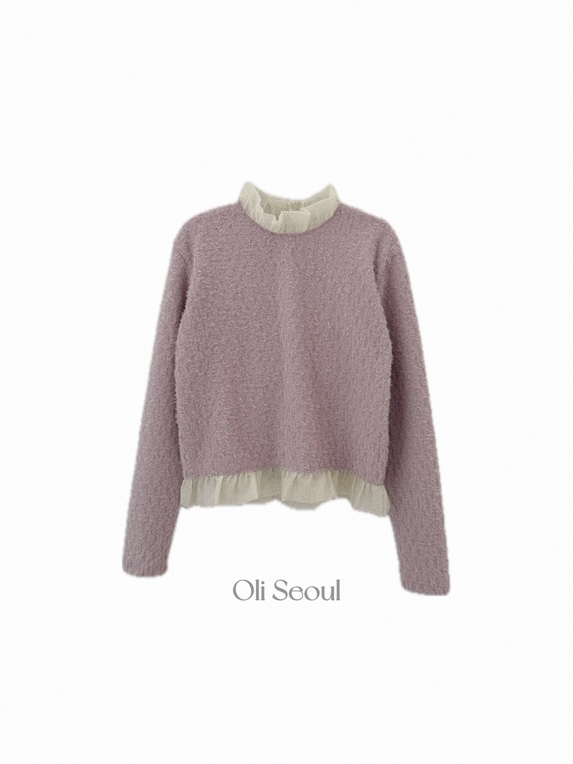 OLI SEOUL東大門㊣代購女士新款時尚25秋冬熱賣真品職業毛衣OLI SEOUL毛衣圖色3