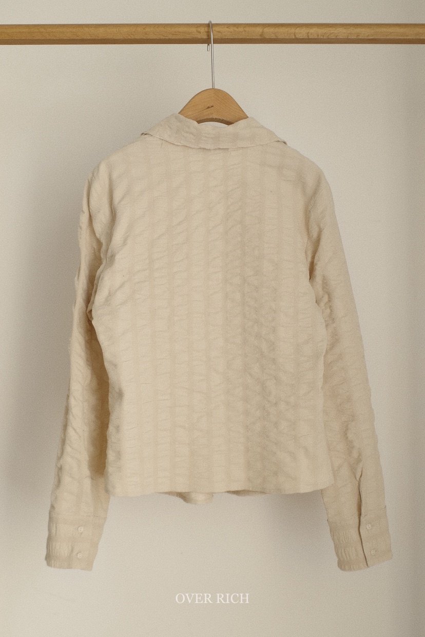 OVER RICH東大門㊣實拍女裝新款推薦熱賣襯衫蕾絲衫燈芯絨OVER RICH襯衫/蕾絲衫