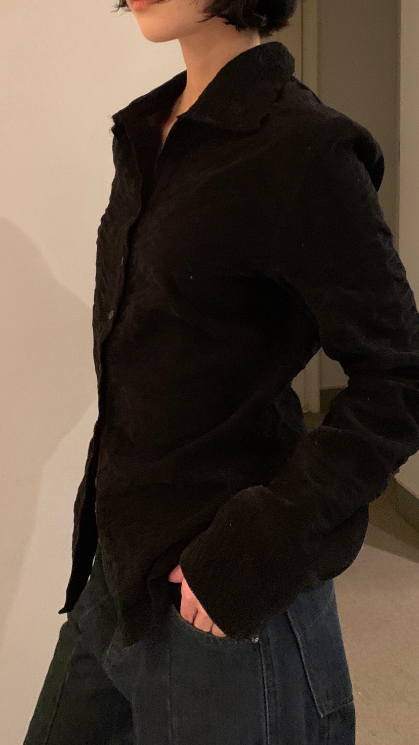 OVER RICH東大門㊣實拍女裝新款推薦熱賣襯衫蕾絲衫燈芯絨OVER RICH襯衫/蕾絲衫