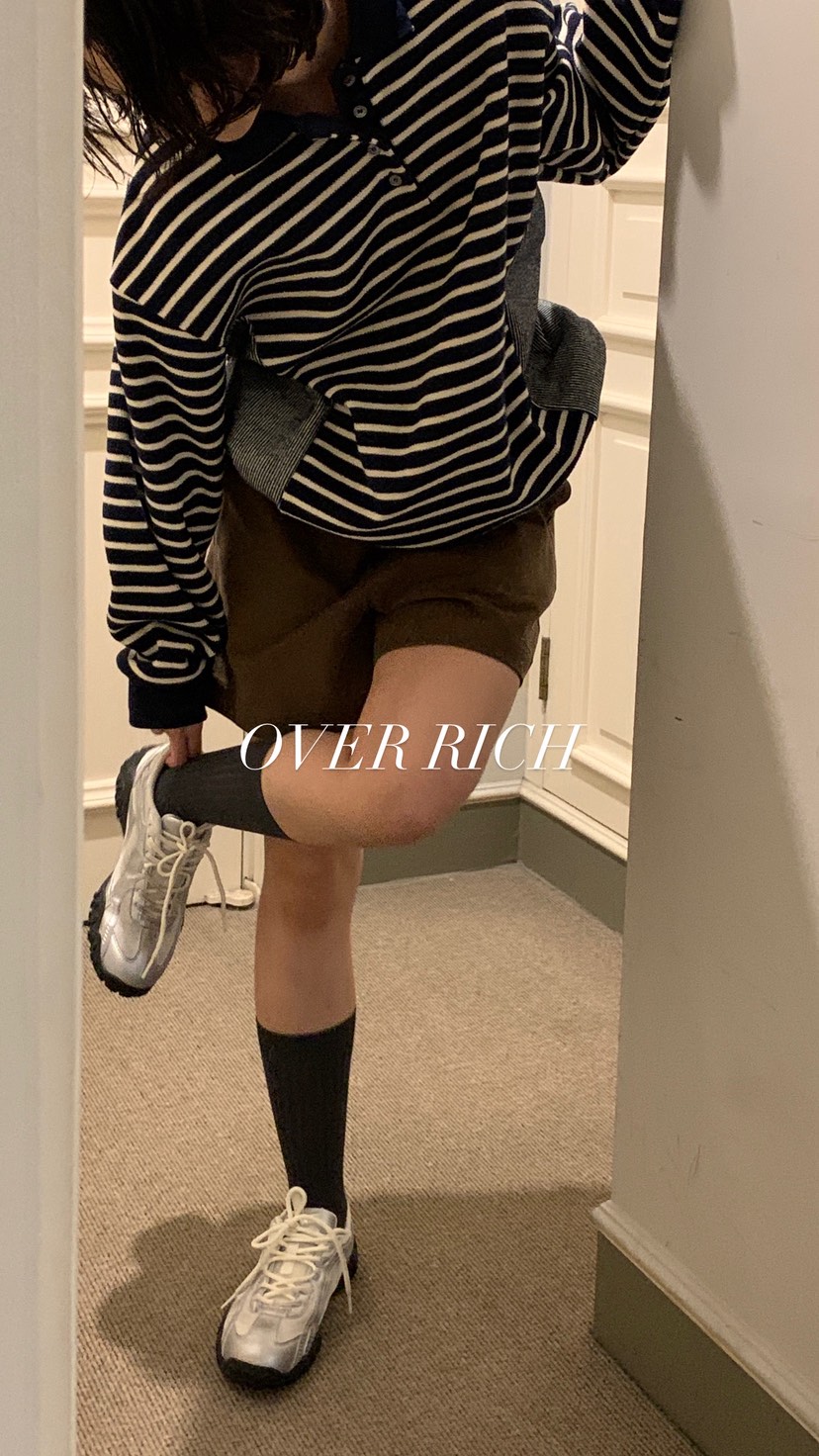 OVER RICH東大門㊣直郵女士新款職業時尚人氣熱賣衛衣條紋OVER RICH衛衣