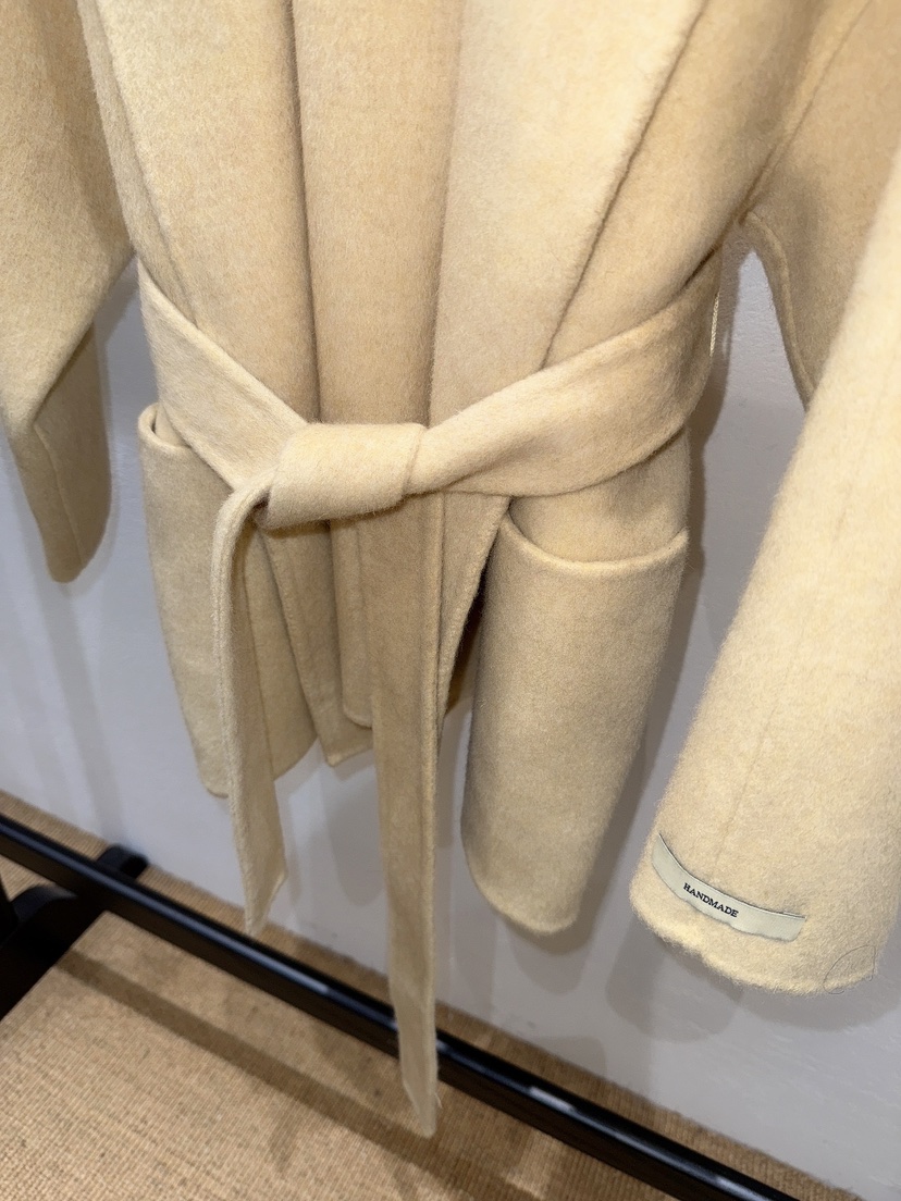 NDE韓國直郵㊣女裝新款時尚休閑真品25秋冬中長款大衣含腰帶NDE中長款大衣