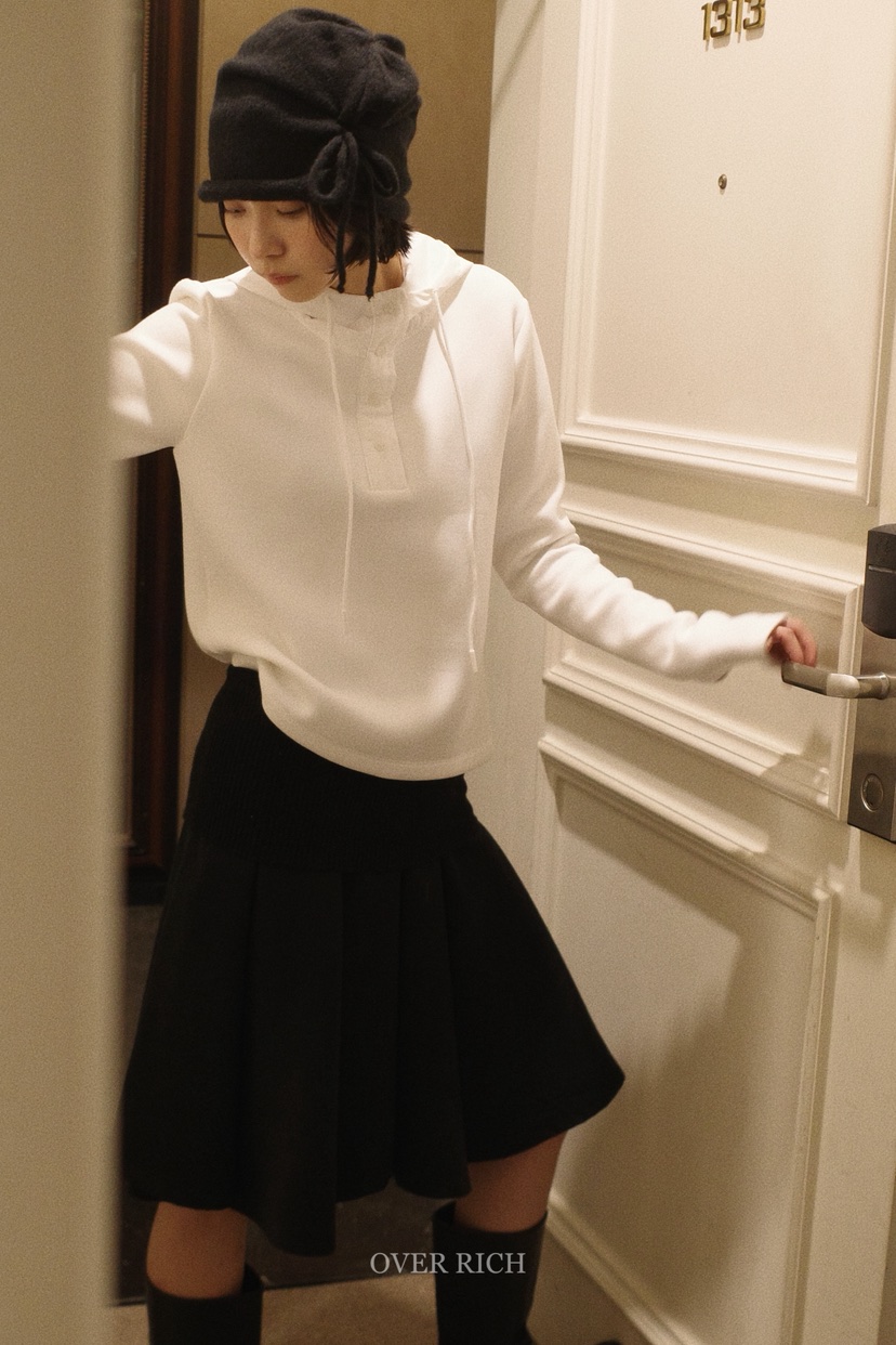 OVER RICH東大門㊣代購女裝新款休閑熱賣時尚推薦衛衣連帽衫OVER RICH衛衣