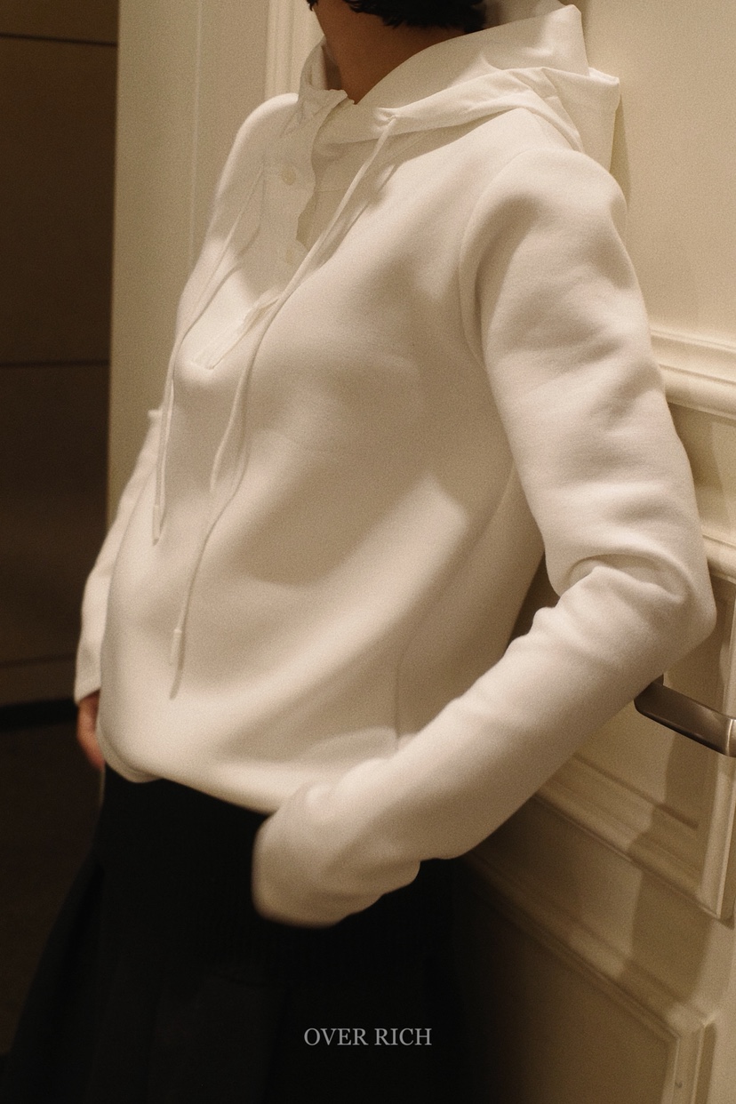 OVER RICH東大門㊣代購女裝新款休閑熱賣時尚推薦衛衣連帽衫OVER RICH衛衣