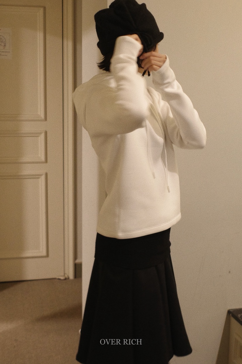 OVER RICH東大門㊣代購女裝新款休閑熱賣時尚推薦衛衣連帽衫OVER RICH衛衣
