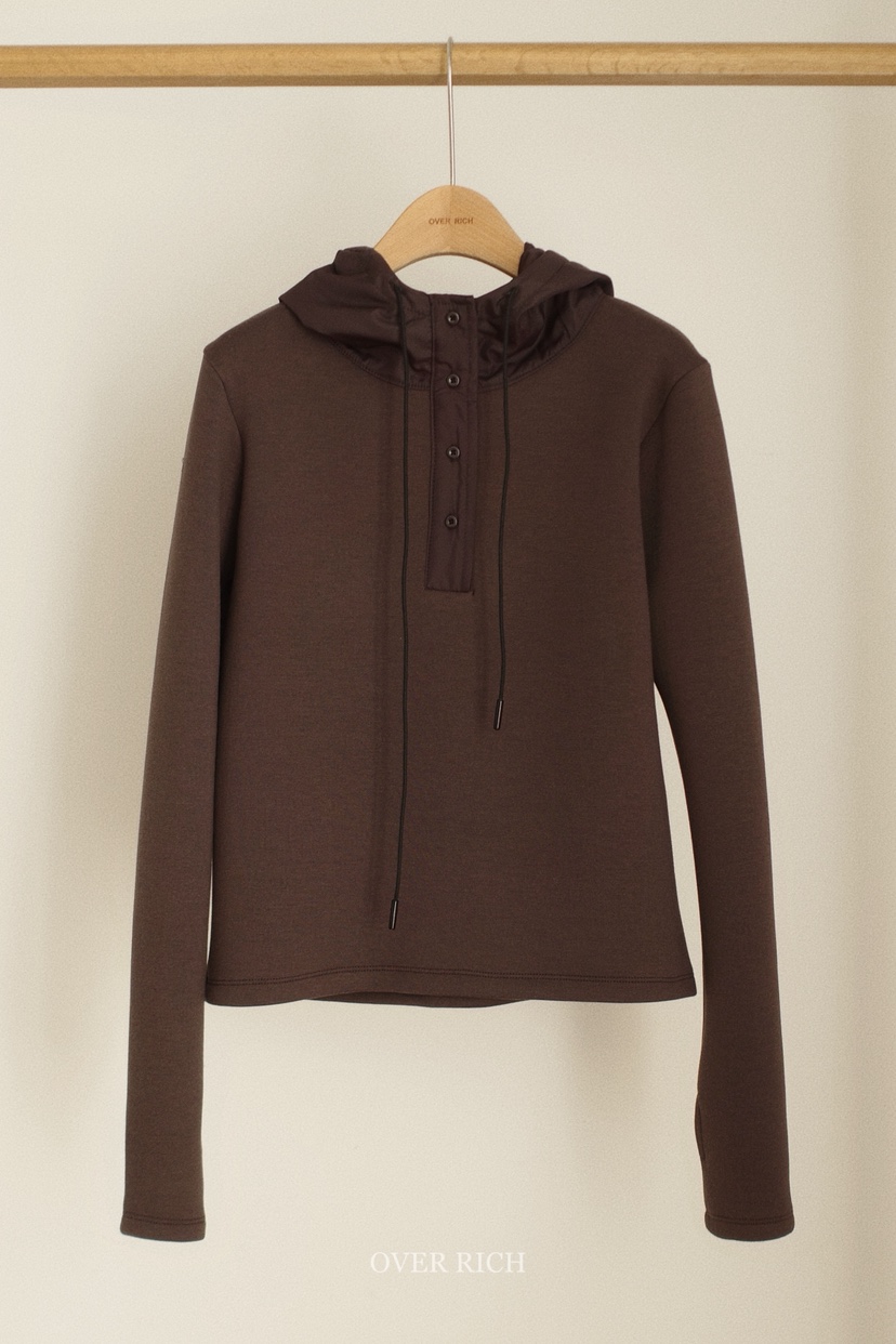 OVER RICH東大門㊣代購女裝新款休閑熱賣時尚推薦衛衣連帽衫OVER RICH衛衣圖色2