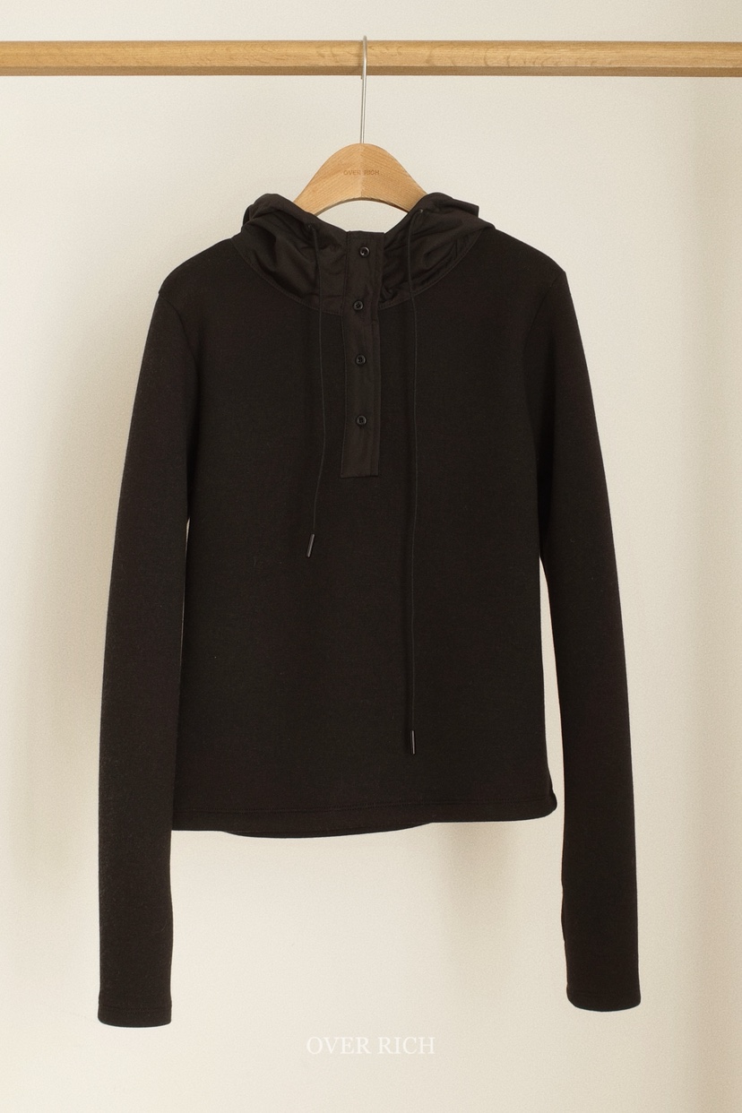 OVER RICH東大門㊣代購女裝新款休閑熱賣時尚推薦衛衣連帽衫OVER RICH衛衣圖色3