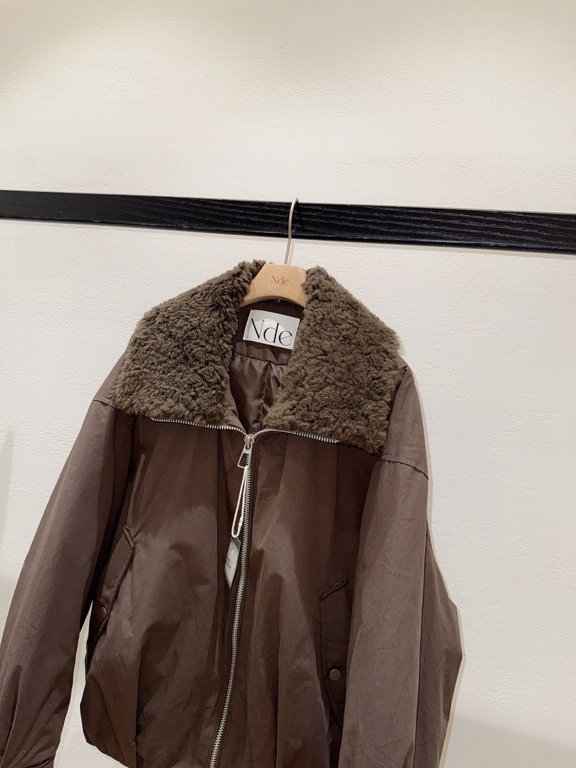 NDE韓國代購㊣女士新款職業熱賣休閑夾克毛領可拆可拆卸皮草NDE夾克