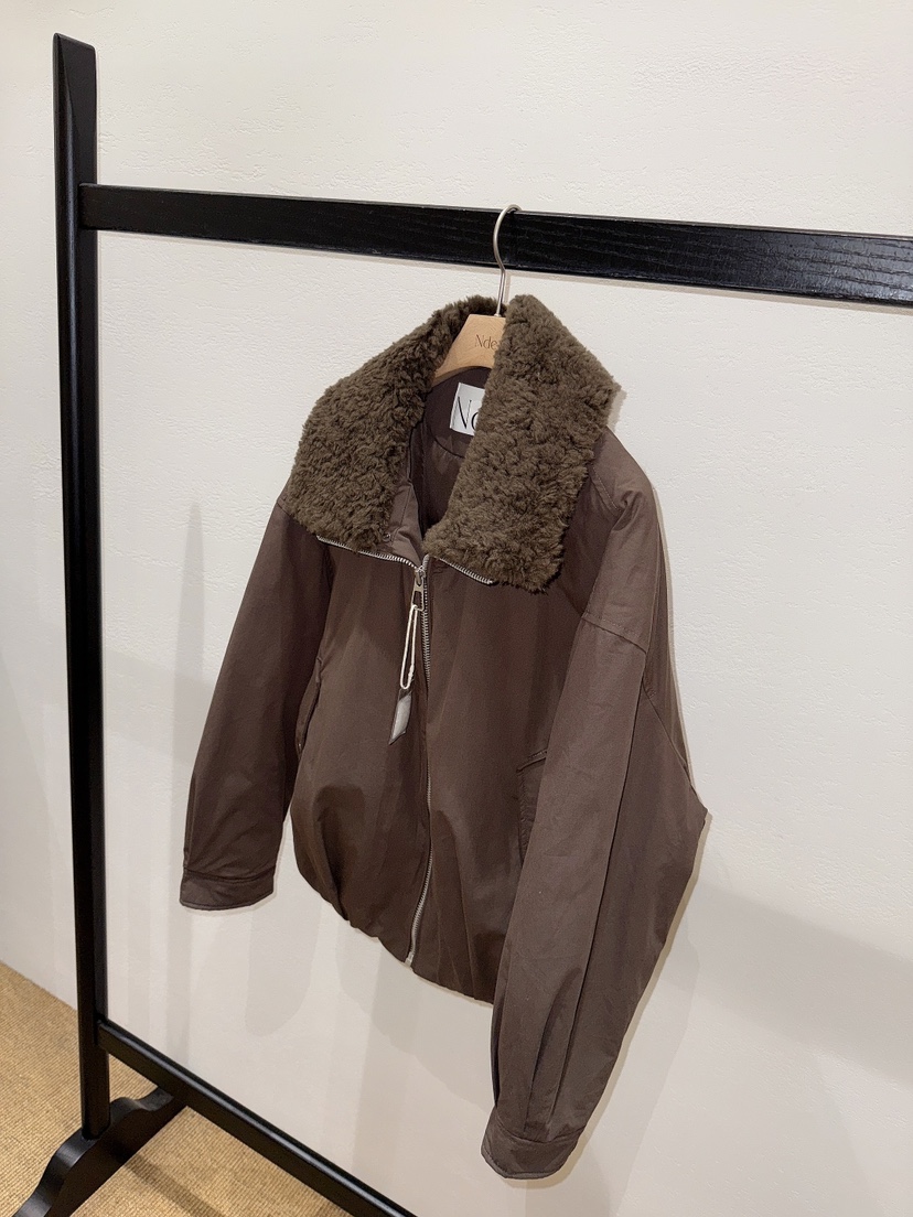 NDE韓國代購㊣女士新款職業熱賣休閑夾克毛領可拆可拆卸皮草NDE夾克