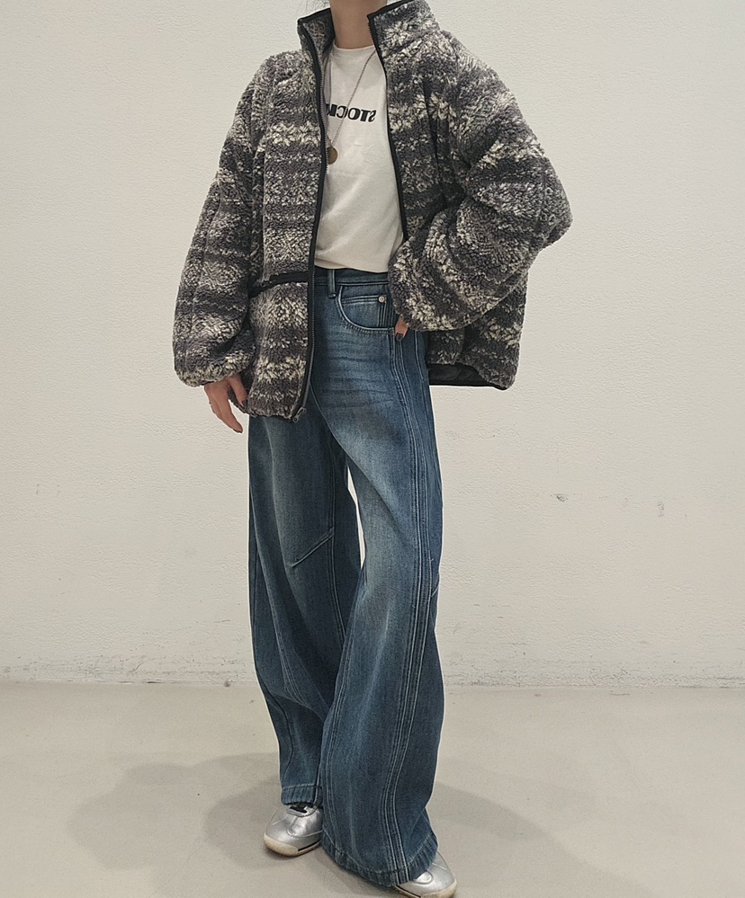 NEOUL東大門㊣代購女裝新款真品25秋冬熱賣職業時尚夾克羊毛NEOUL/ahin雙領標簽夾克