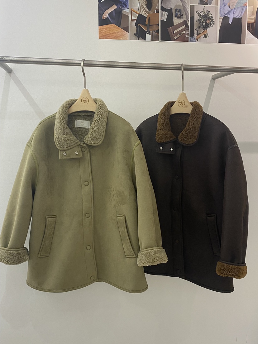 WEAUE SELVAGE東大門㊣實拍女裝新款職業真品推薦短款大衣Weave Selvage短款大衣