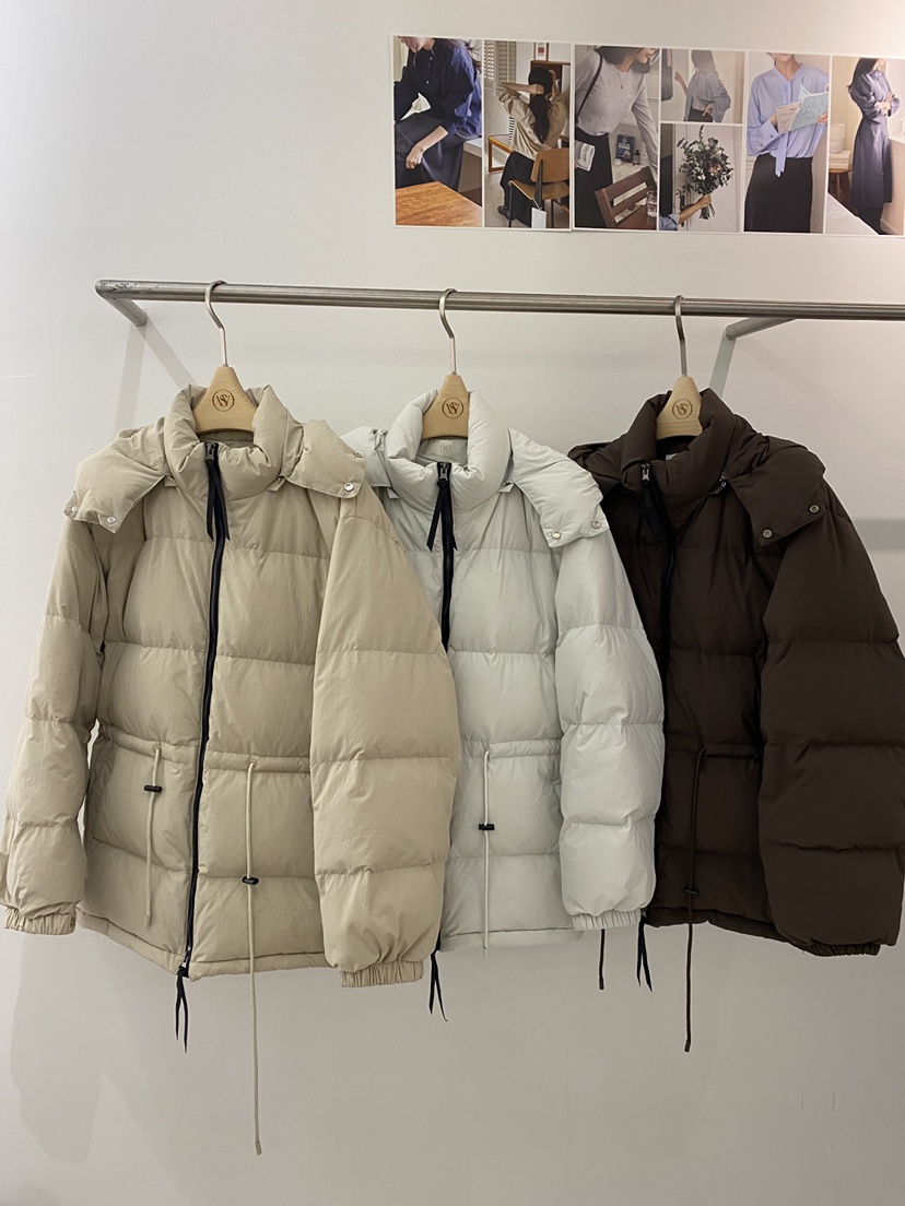 WEAUE SELVAGE東大門㊣直郵女士新品時尚職業短款羽絨服填充Weave Selvage短款羽絨服