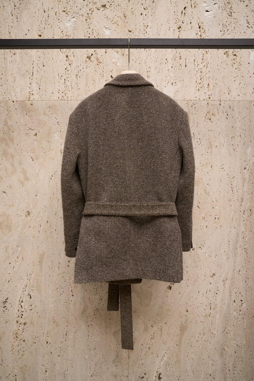 BLOSSOM東大門㊣代購女裝新品人氣25秋冬短款大衣含腰帶兔子寬松BLOSSOM短款大衣