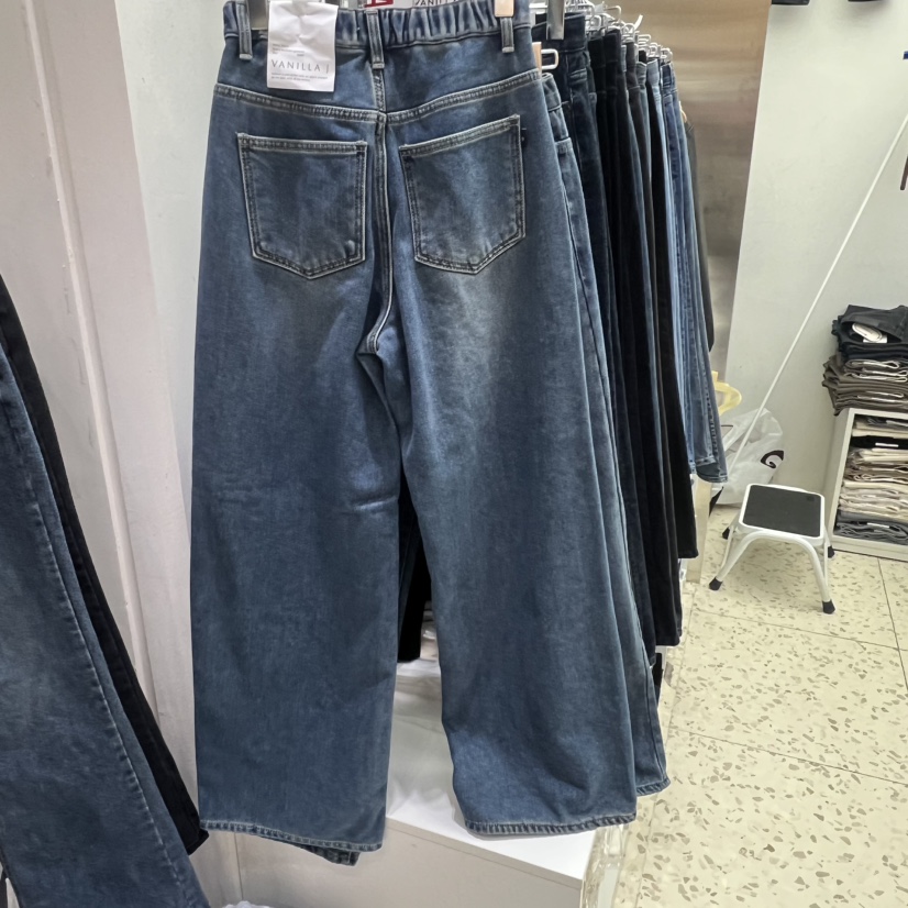 VANILLA J東大門㊣直郵女士新款職業真品休閑推薦牛仔褲加絨VANILLA J牛仔褲