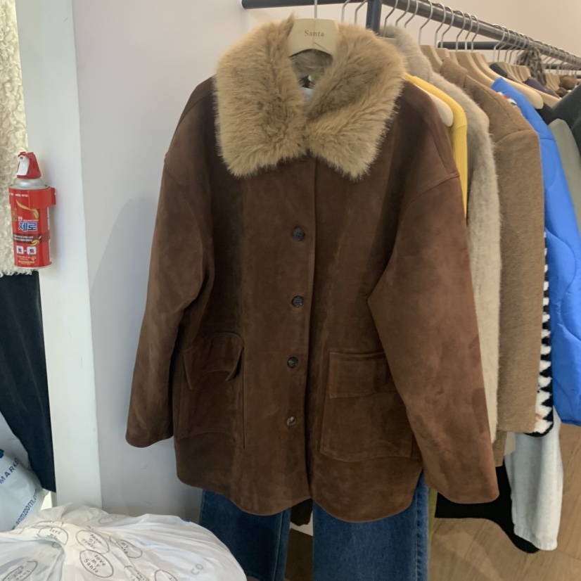 LOVE MY SANTA東大門㊣直郵女士新款推薦時尚休閑中長款大衣Santa/LOVE MY SANTA中長款大衣圖色1