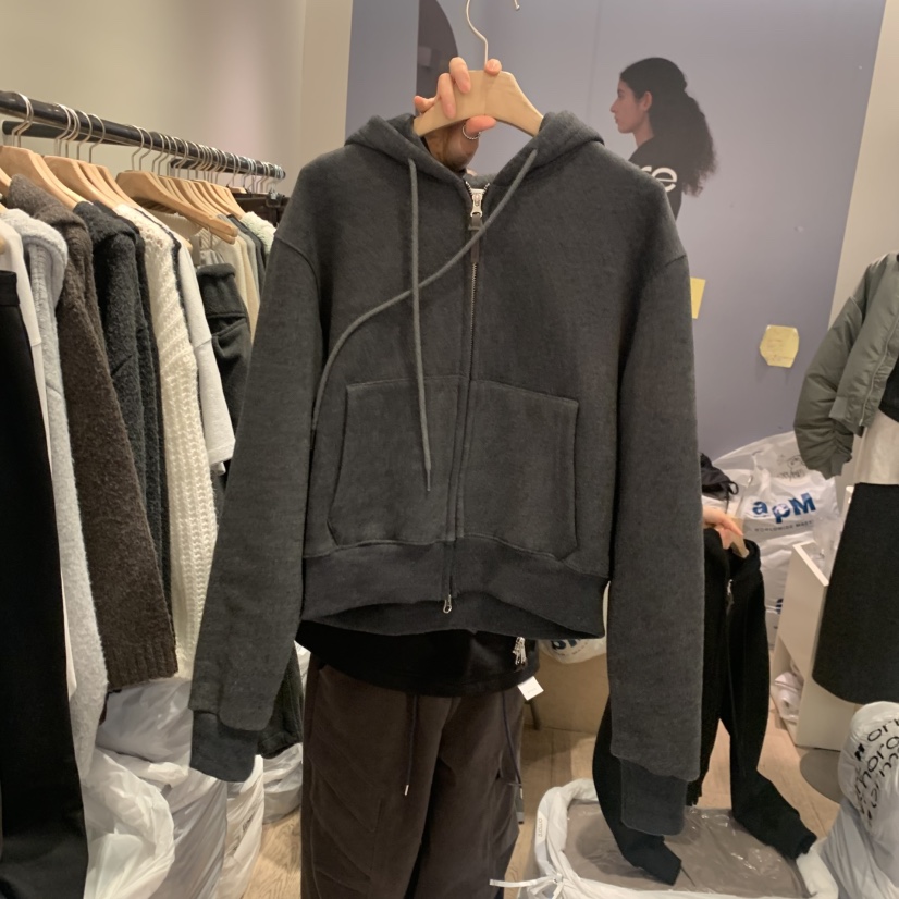 ORMORE東大門㊣實拍女裝新品休閑真品熱賣25秋冬衛衣連帽衫加絨ORMORE衛衣圖色1