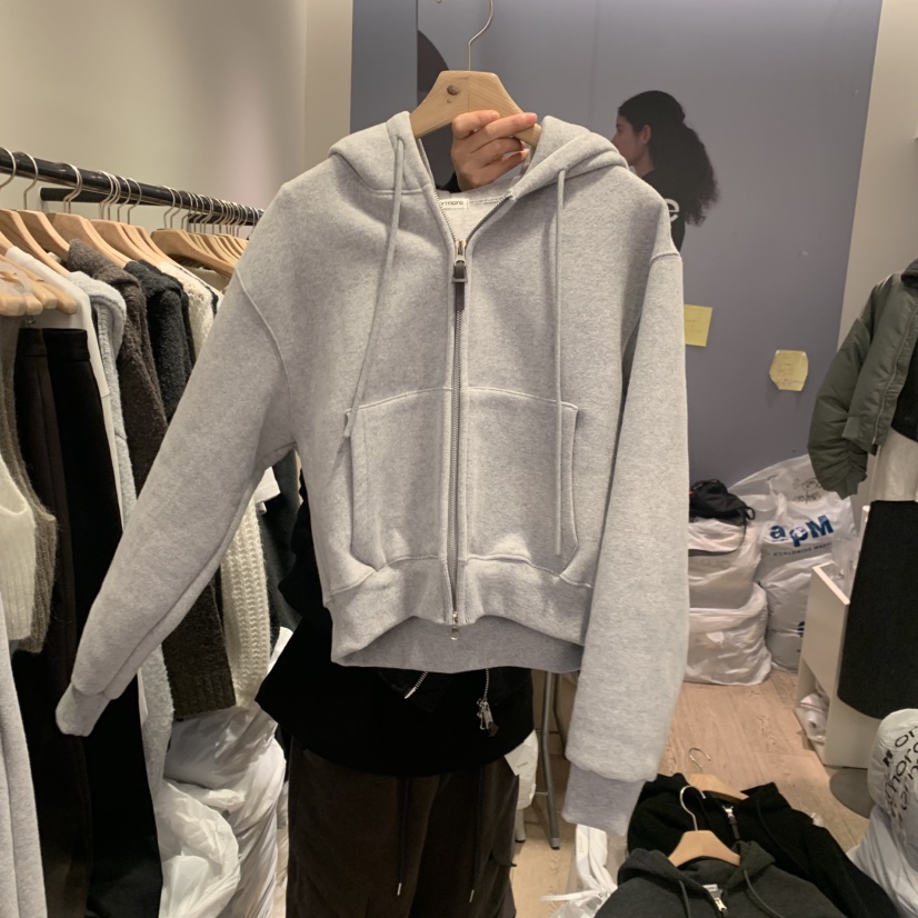 ORMORE東大門㊣實拍女裝新品休閑真品熱賣25秋冬衛衣連帽衫加絨ORMORE衛衣圖色3