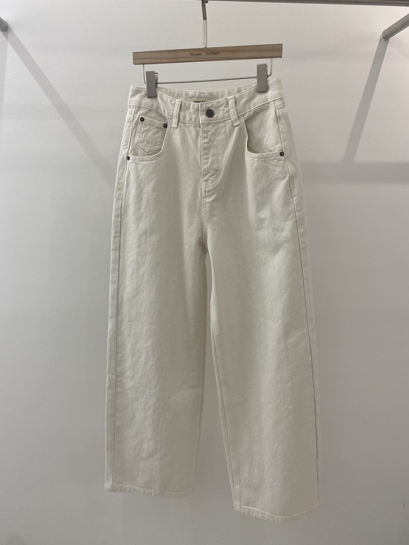 WEAUE SELVAGE東大門㊣代購女士新品職業25秋冬人氣牛仔褲Weave Selvage牛仔褲圖色1