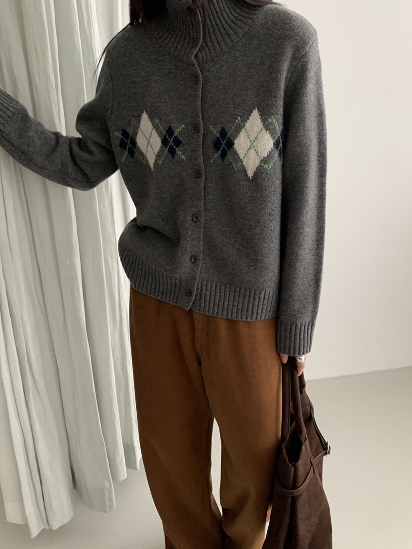 RIVER RAIN東大門㊣代購女裝新款25秋冬人氣真品針織衫羊毛RIVER RAIN針織衫圖色1