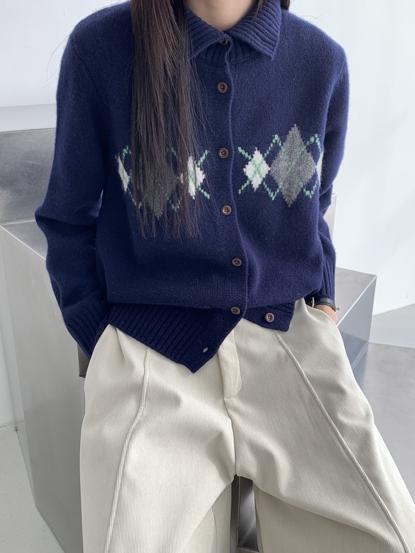 RIVER RAIN東大門㊣代購女裝新款25秋冬人氣真品針織衫羊毛RIVER RAIN針織衫圖色2